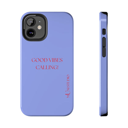 Muni Studio Phone Case iPhone 12 Mini GOOD VIBES CALLING, Tough Phone Case