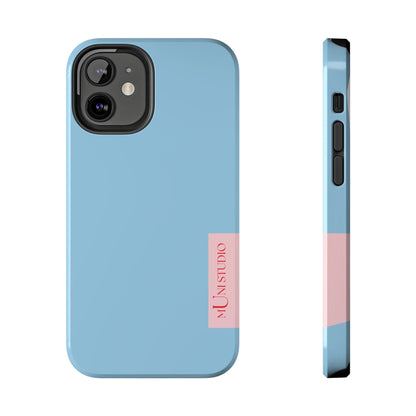 Muni Studio Phone Case iPhone 12 Mini HORIZON BLUE, Tough Phone Case