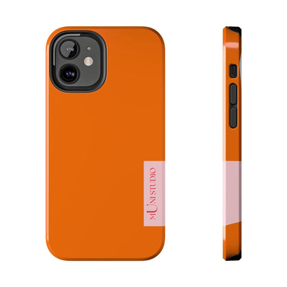 Muni Studio Phone Case iPhone 12 Mini TANGERINE, Tough Phone Case