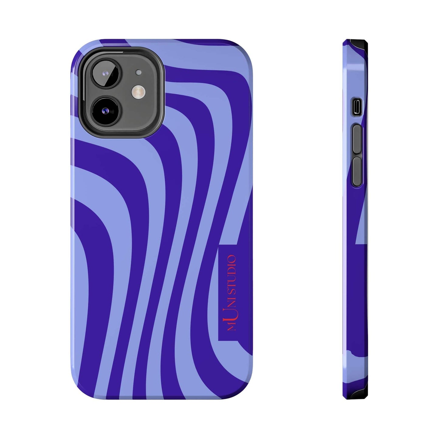 Muni Studio Phone Case iPhone 12 OCEAN SWIRL, Tough Phone Case