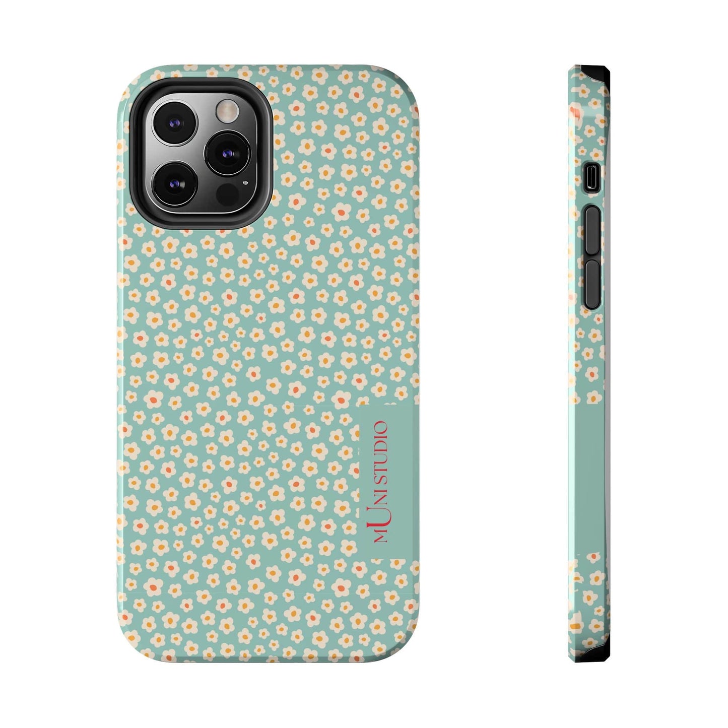 Muni Studio Phone Case iPhone 12 Pro FLOWER MATCHA, Tough Phone Case