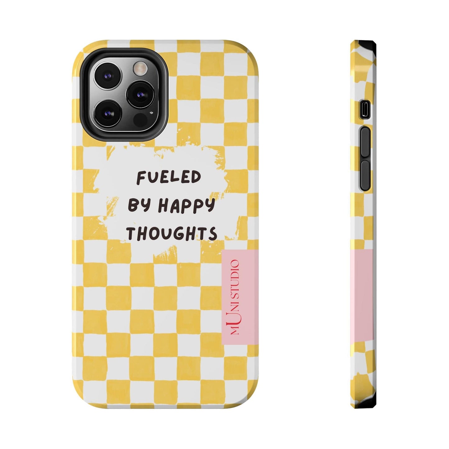 Muni Studio Phone Case iPhone 12 Pro HAPPY, Tough Phone Case