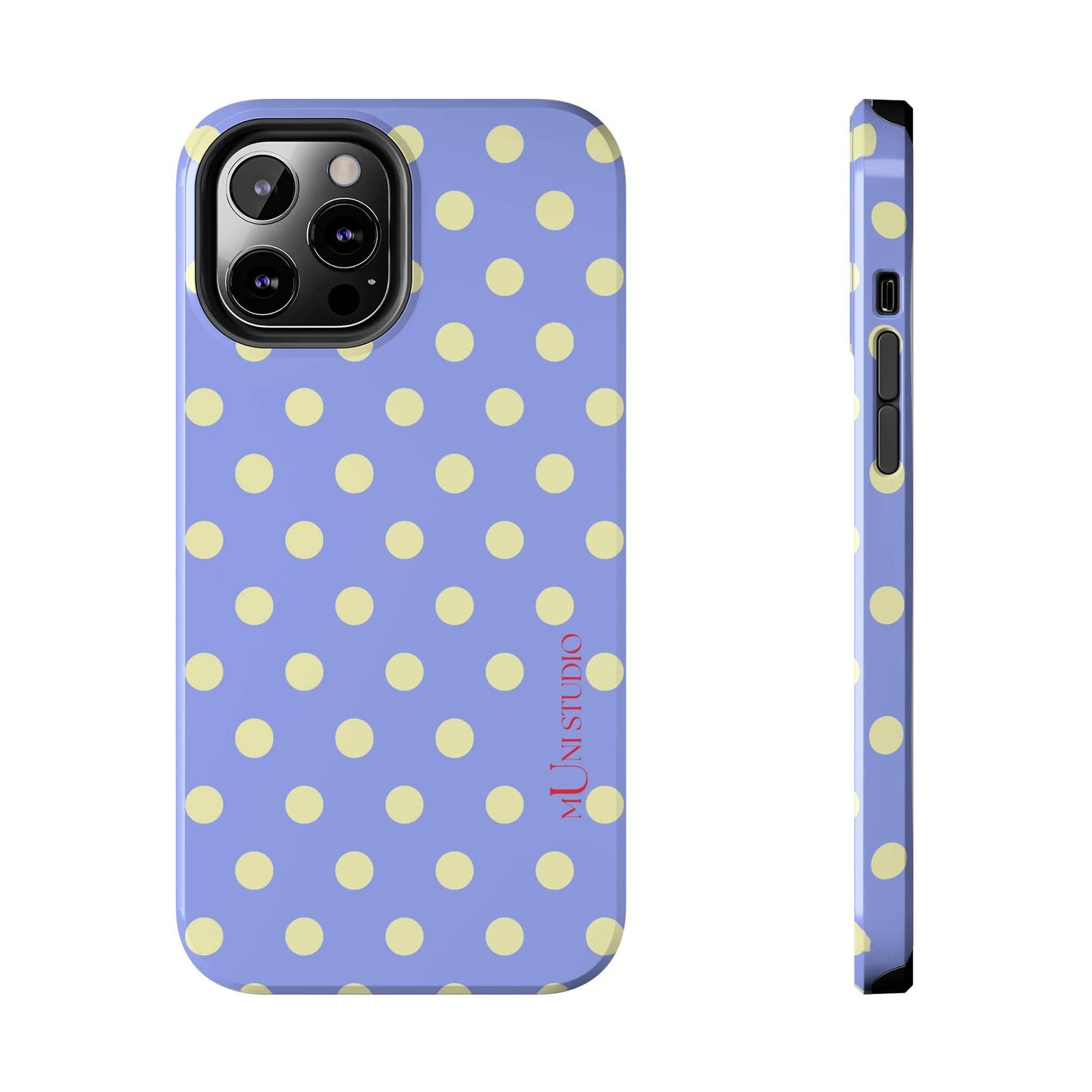 Muni Studio Phone Case iPhone 12 Pro Max BUTTER POLKA, Tough Phone Case