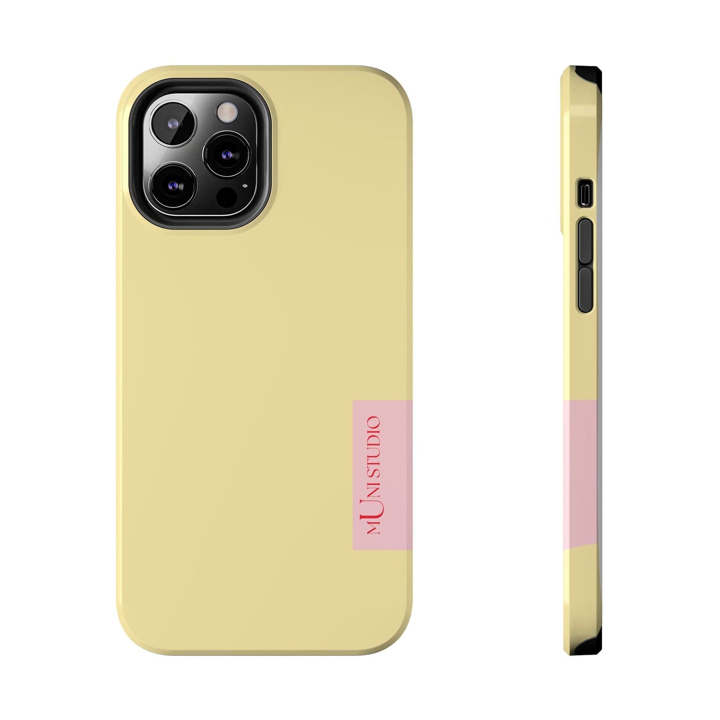 Muni Studio Phone Case iPhone 12 Pro Max BUTTER YELLOW, Tough Phone Case