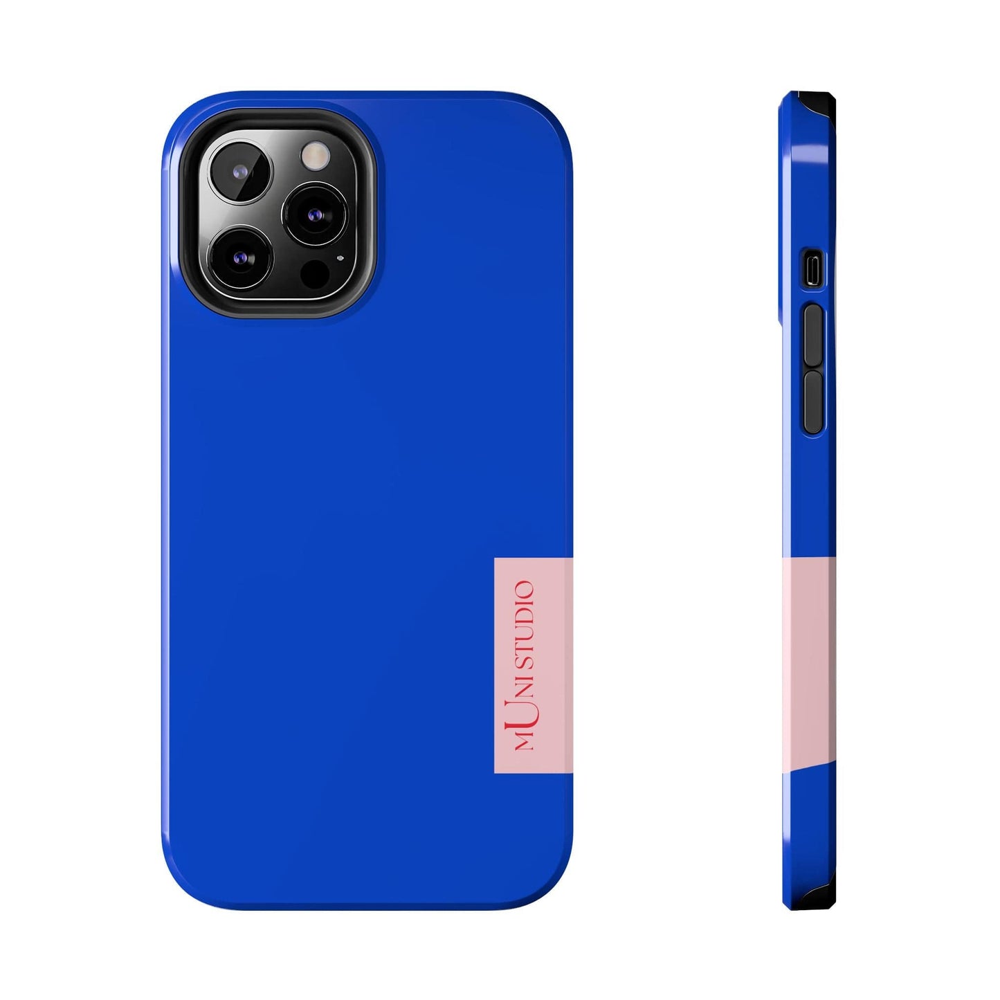 Muni Studio Phone Case iPhone 12 Pro Max DAZZLING BLUE, Tough Phone Case