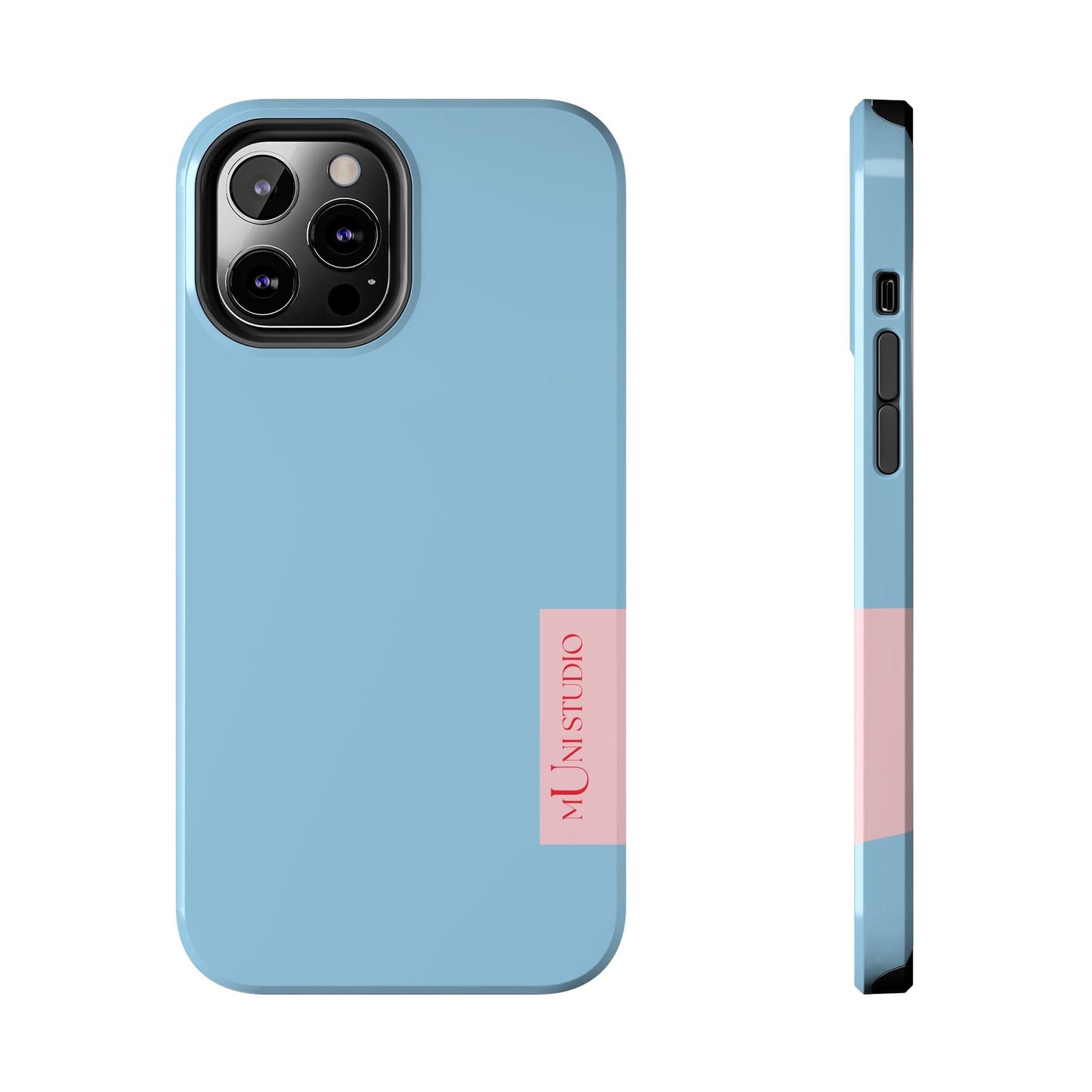 Muni Studio Phone Case iPhone 12 Pro Max HORIZON BLUE, Tough Phone Case
