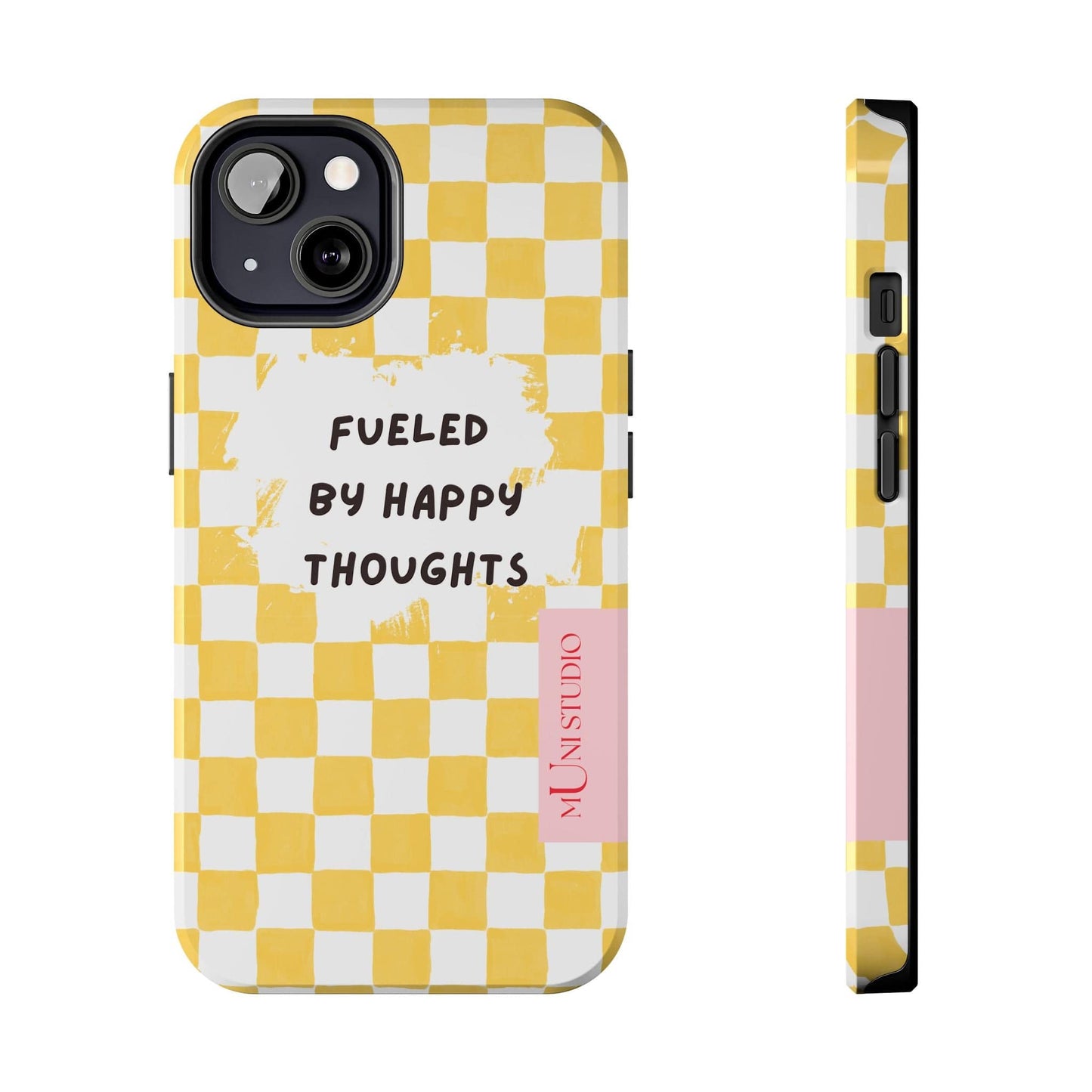 Muni Studio Phone Case iPhone 13 HAPPY, Tough Phone Case