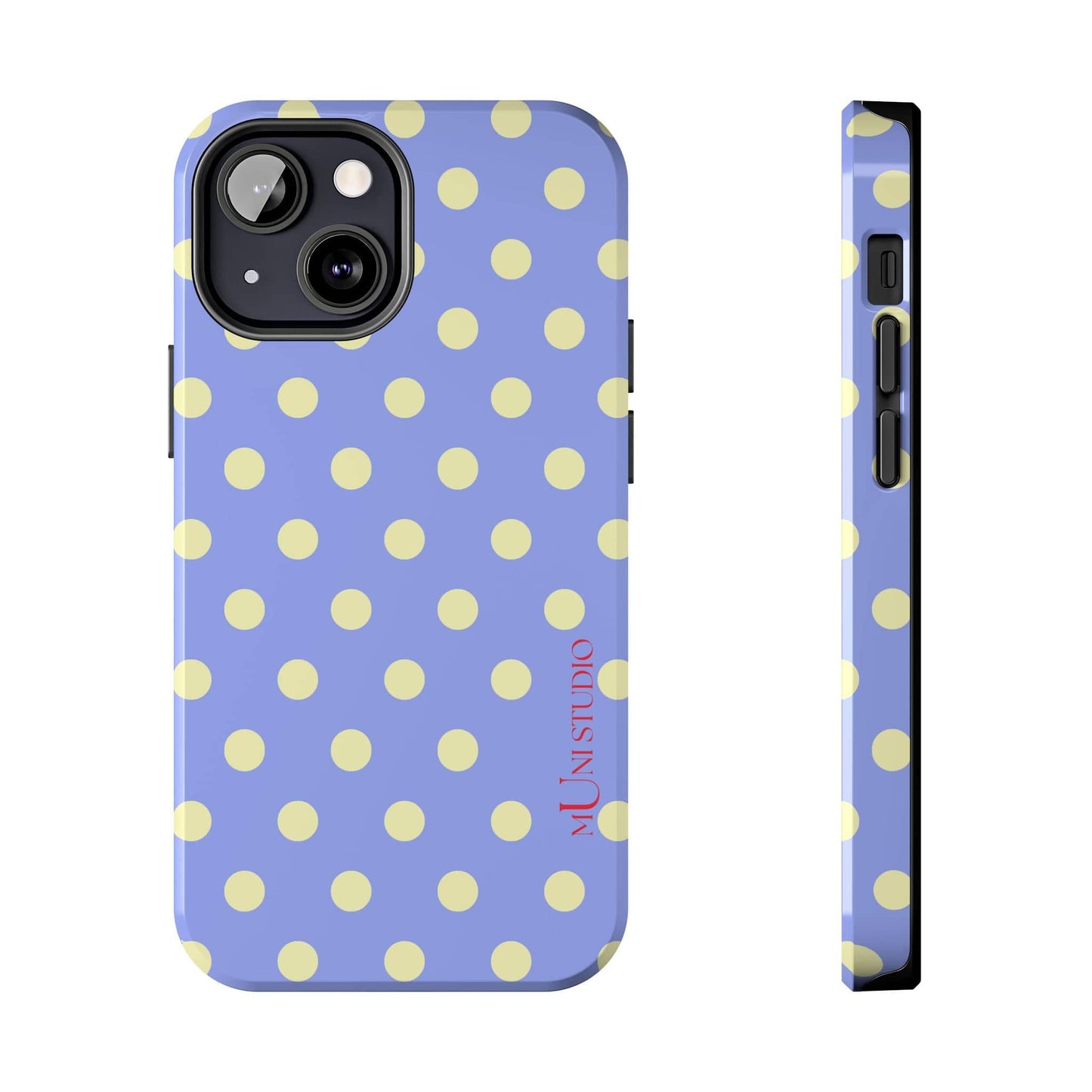 Muni Studio Phone Case iPhone 13 Mini BUTTER POLKA, Tough Phone Case