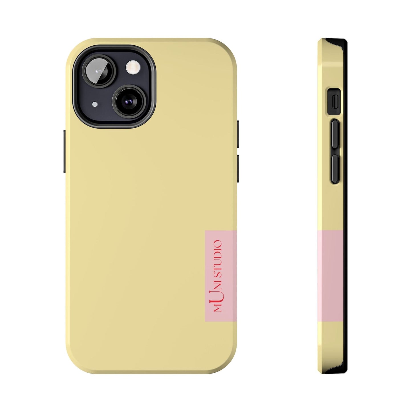 Muni Studio Phone Case iPhone 13 Mini BUTTER YELLOW, Tough Phone Case