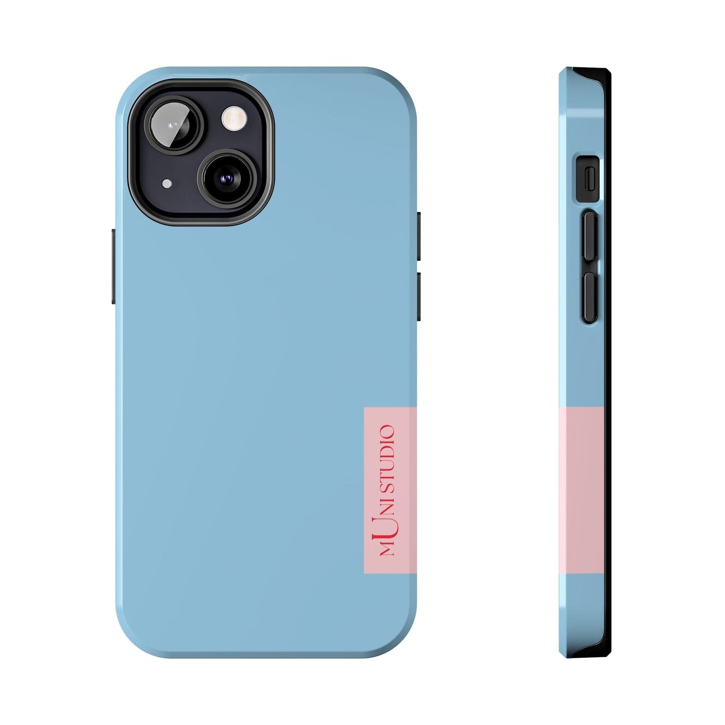 Muni Studio Phone Case iPhone 13 Mini HORIZON BLUE, Tough Phone Case