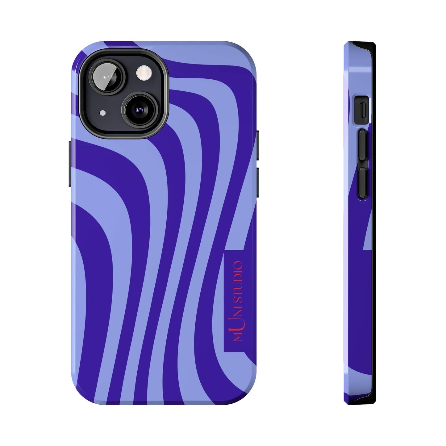 Muni Studio Phone Case iPhone 13 Mini OCEAN SWIRL, Tough Phone Case