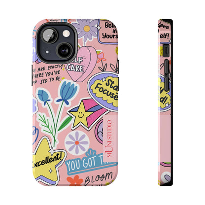Muni Studio Phone Case iPhone 13 Mini SELF CARE, Tough Phone Case