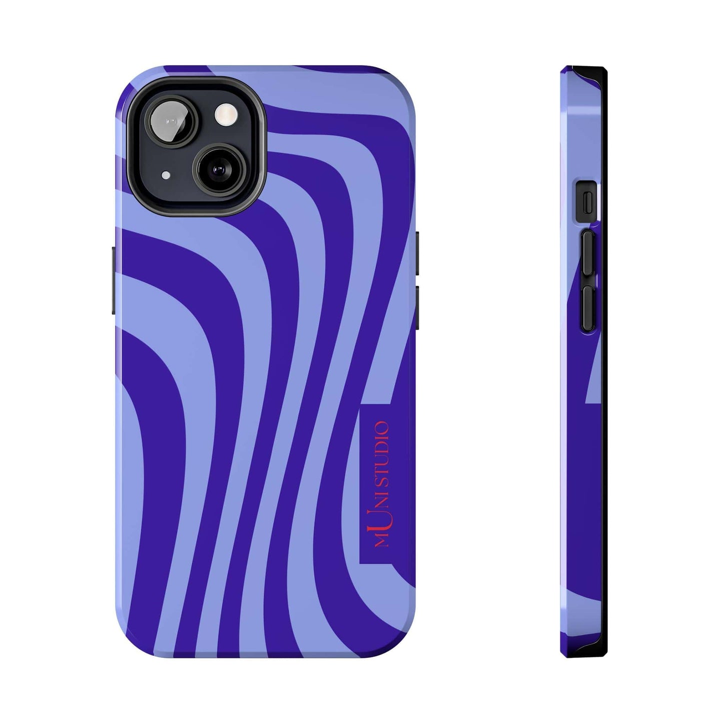 Muni Studio Phone Case iPhone 13 OCEAN SWIRL, Tough Phone Case