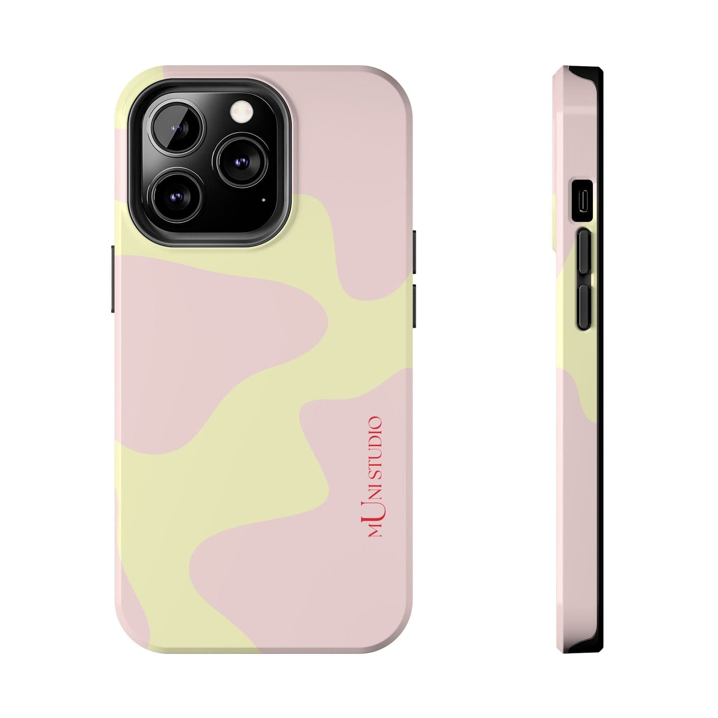 Muni Studio Phone Case iPhone 13 Pro CREAM PUFF, Tough Phone Case