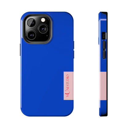 Muni Studio Phone Case iPhone 13 Pro DAZZLING BLUE, Tough Phone Case