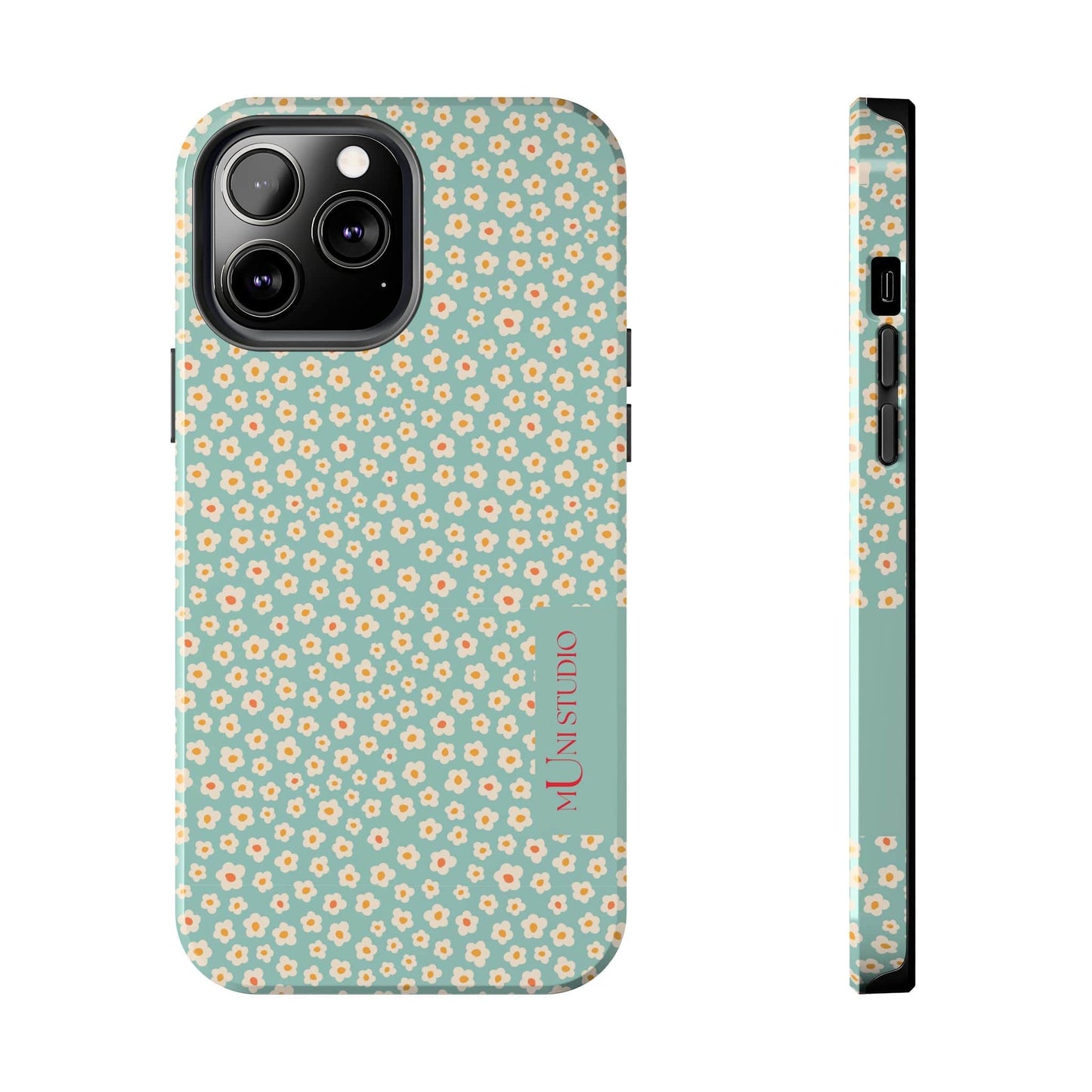 Muni Studio Phone Case iPhone 13 Pro Max FLOWER MATCHA, Tough Phone Case