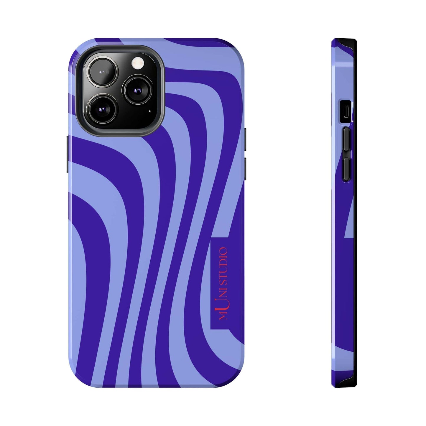 Muni Studio Phone Case iPhone 13 Pro Max OCEAN SWIRL, Tough Phone Case