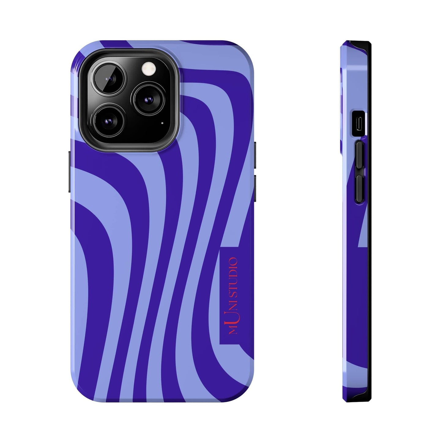 Muni Studio Phone Case iPhone 13 Pro OCEAN SWIRL, Tough Phone Case