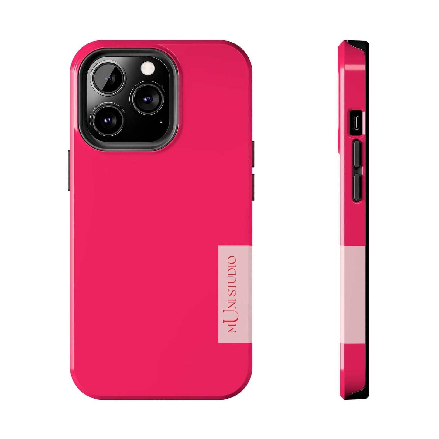 Muni Studio Phone Case iPhone 13 Pro PINK, Tough Phone Case