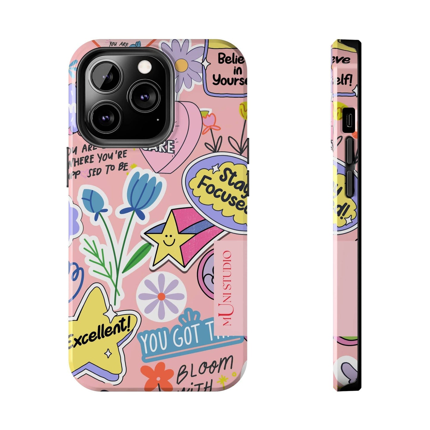Muni Studio Phone Case iPhone 13 Pro SELF CARE, Tough Phone Case
