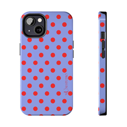 Muni Studio Phone Case iPhone 13 RED POLKA, Tough Phone Case