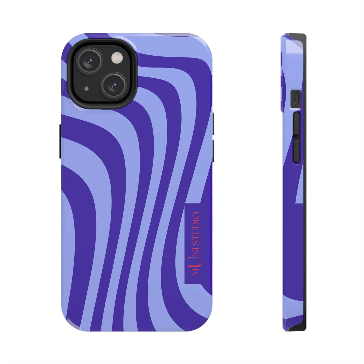 Muni Studio Phone Case iPhone 14 OCEAN SWIRL, Tough Phone Case