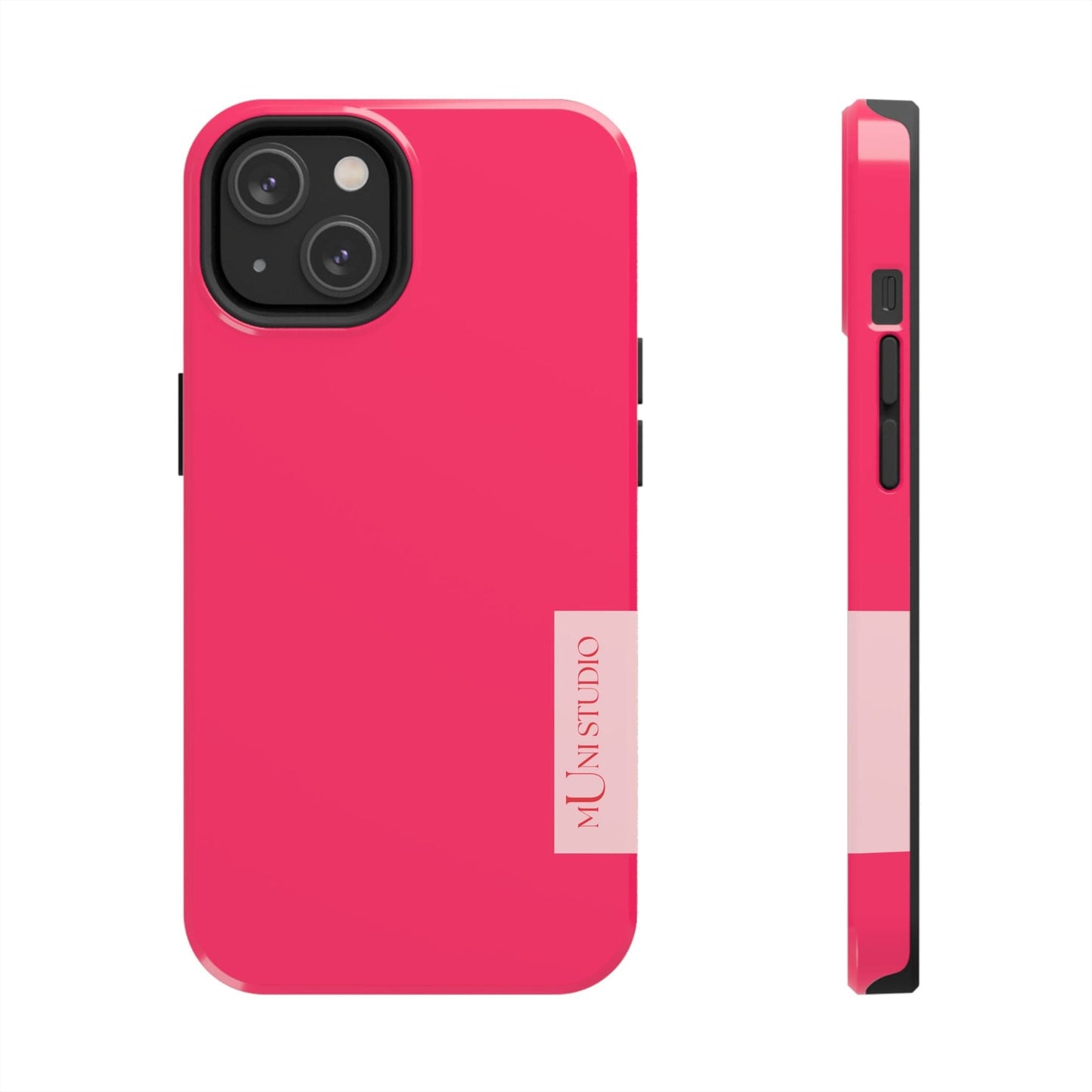 Muni Studio Phone Case iPhone 14 PINK, Tough Phone Case