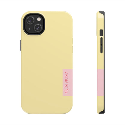 Muni Studio Phone Case iPhone 14 Plus BUTTER YELLOW, Tough Phone Case
