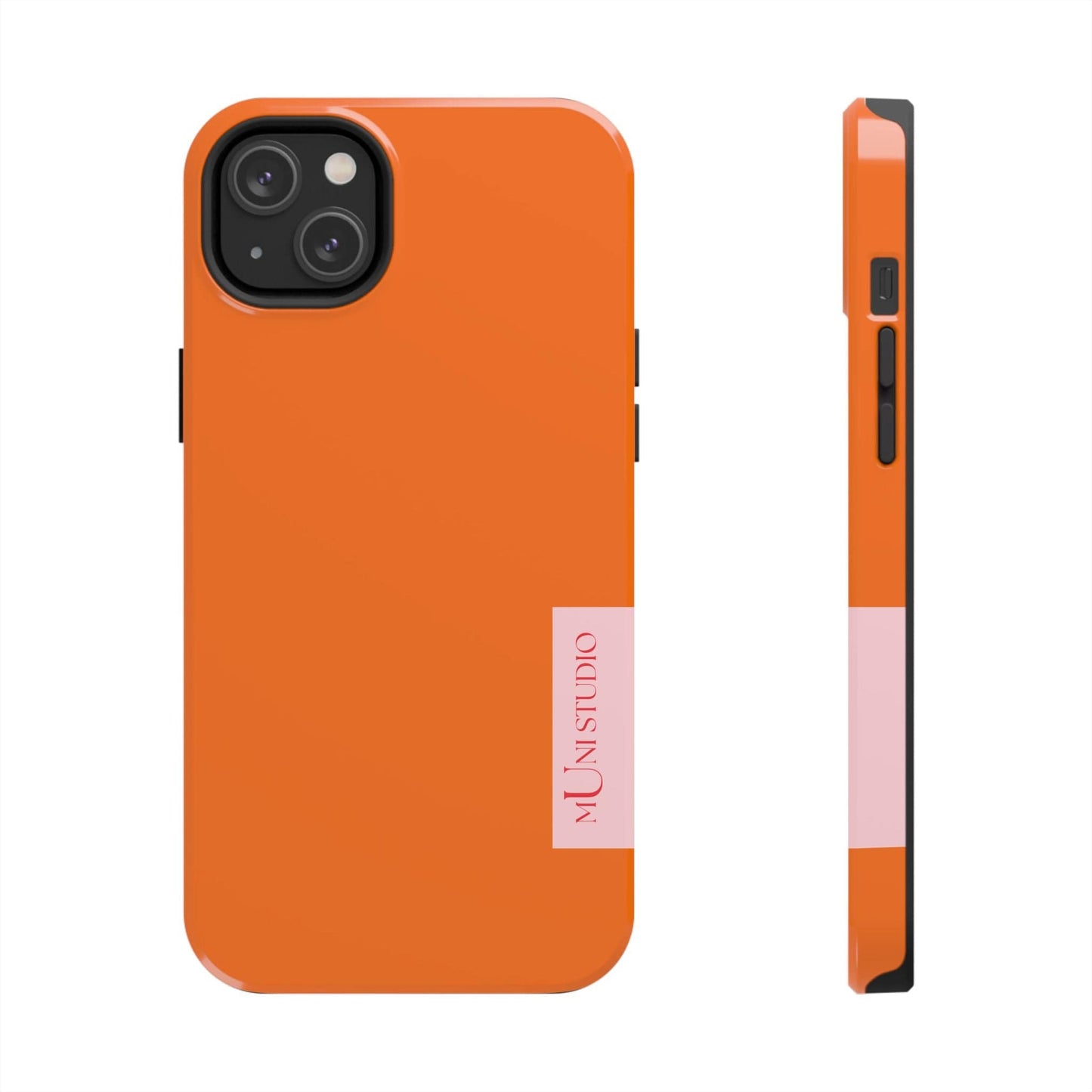 Muni Studio Phone Case iPhone 14 Plus TANGERINE, Tough Phone Case