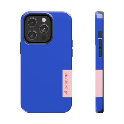 Muni Studio Phone Case iPhone 14 Pro DAZZLING BLUE, Tough Phone Case
