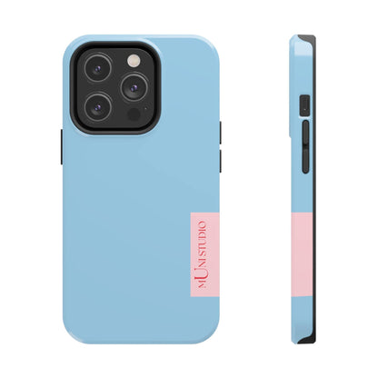 Muni Studio Phone Case iPhone 14 Pro HORIZON BLUE, Tough Phone Case