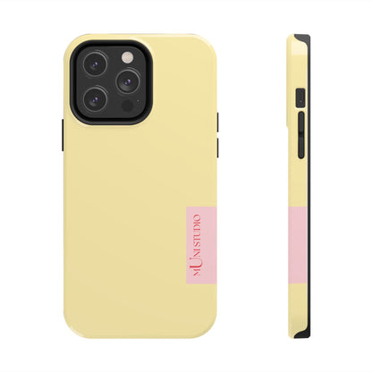 Muni Studio Phone Case iPhone 14 Pro Max BUTTER YELLOW, Tough Phone Case