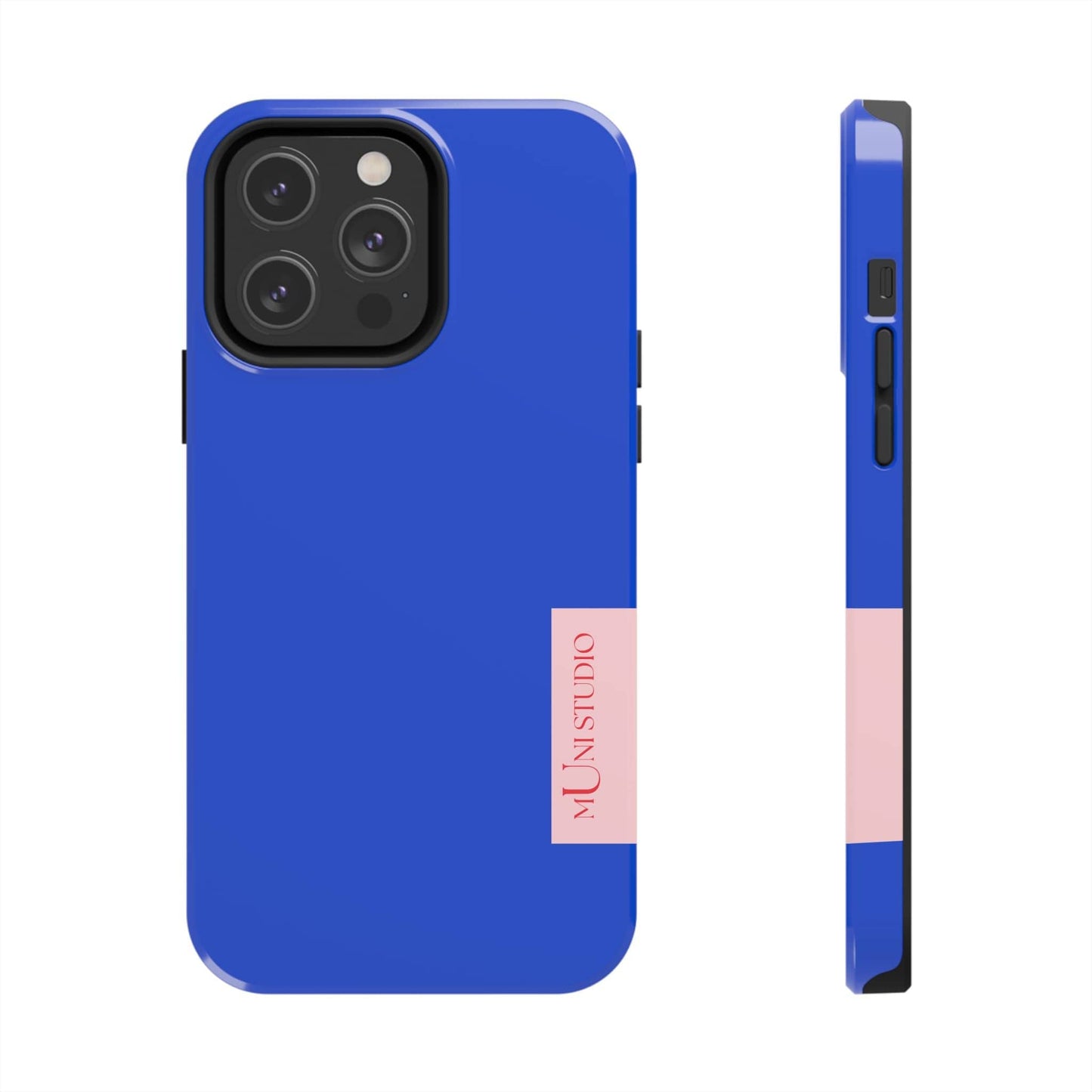 Muni Studio Phone Case iPhone 14 Pro Max DAZZLING BLUE, Tough Phone Case