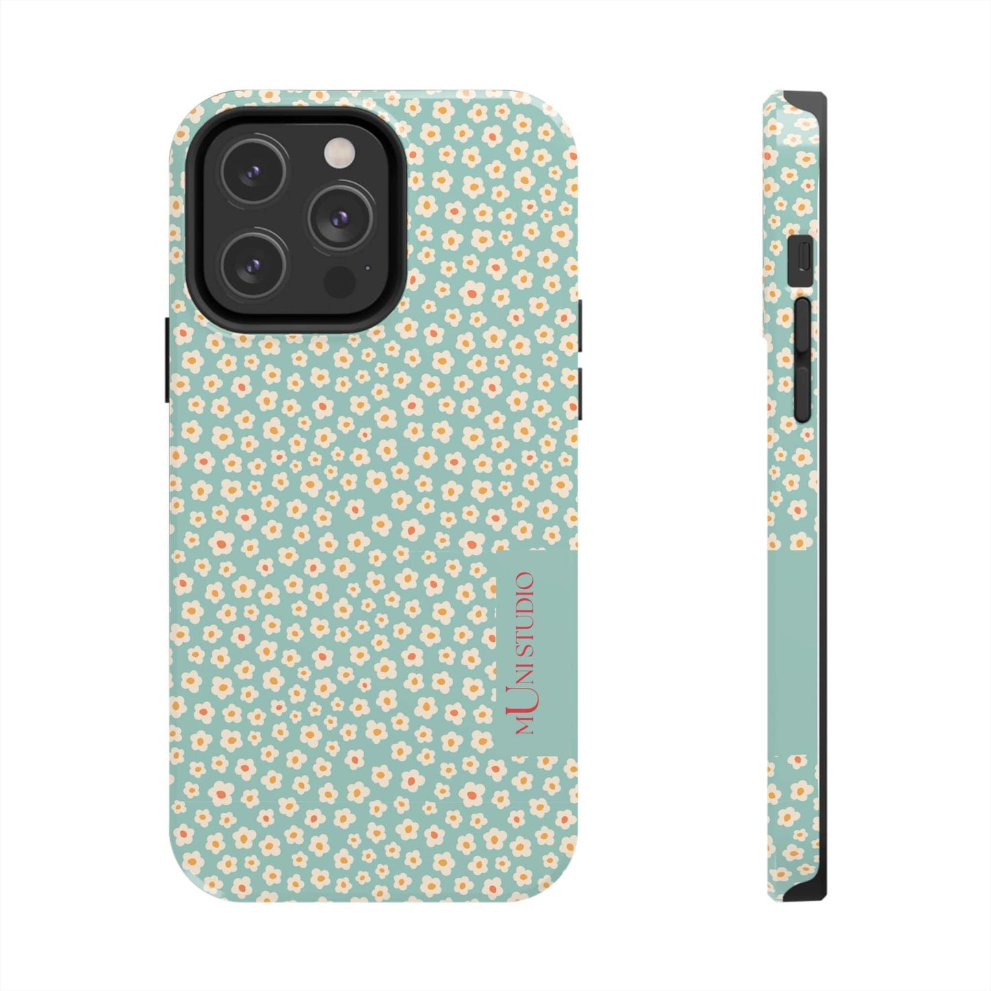 Muni Studio Phone Case iPhone 14 Pro Max FLOWER MATCHA, Tough Phone Case
