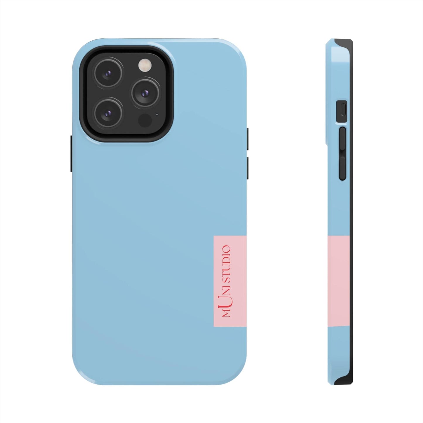 Muni Studio Phone Case iPhone 14 Pro Max HORIZON BLUE, Tough Phone Case