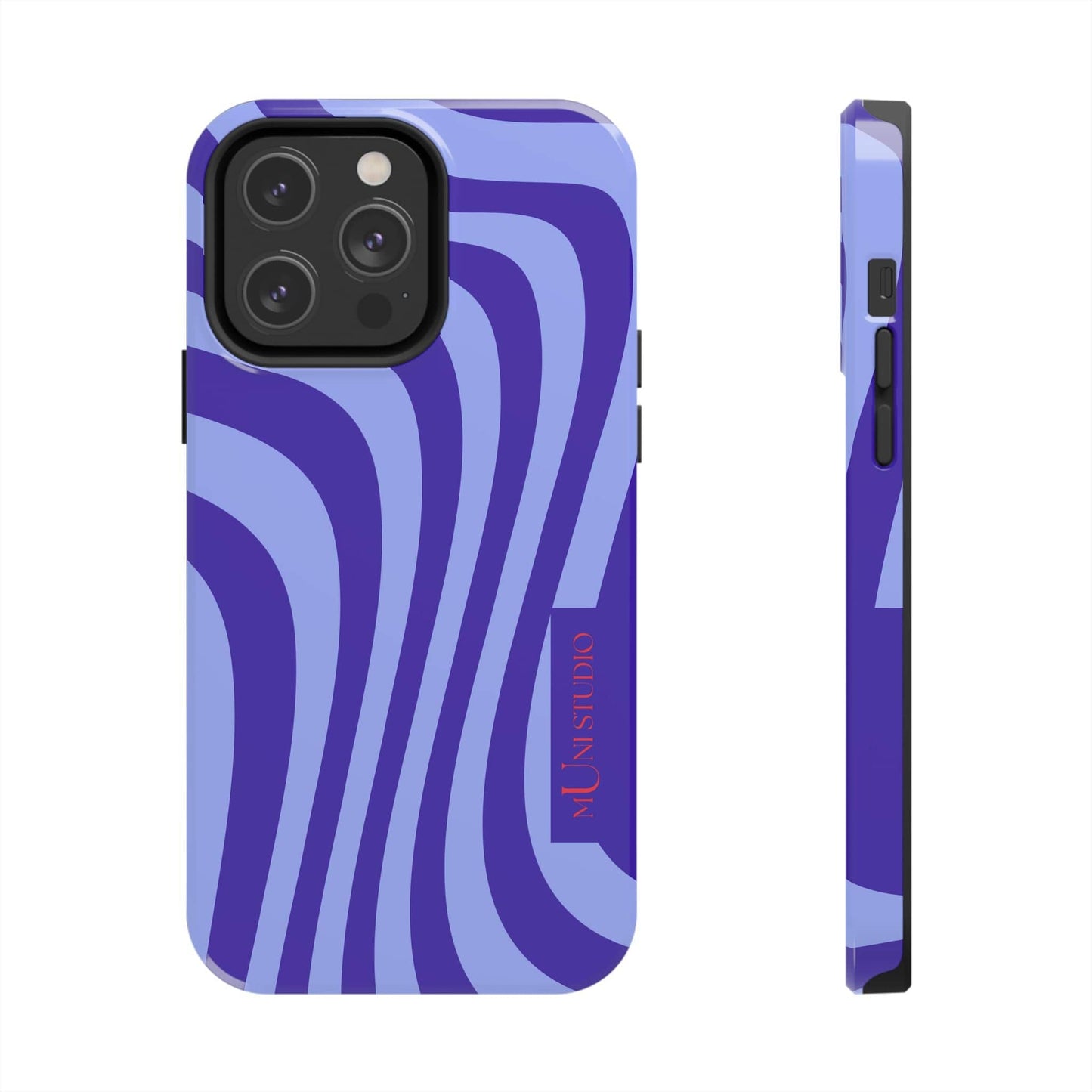 Muni Studio Phone Case iPhone 14 Pro Max OCEAN SWIRL, Tough Phone Case