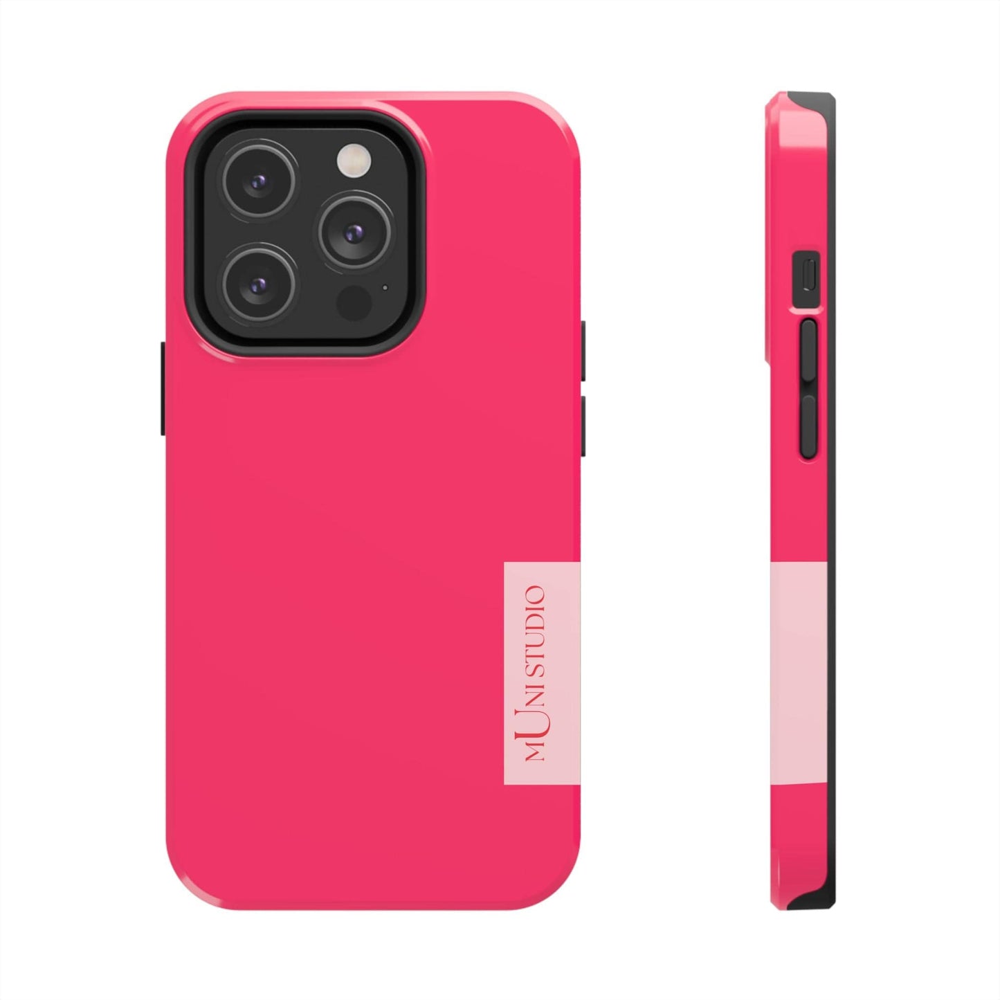 Muni Studio Phone Case iPhone 14 Pro PINK, Tough Phone Case