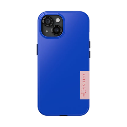 Muni Studio Phone Case iPhone 15 DAZZLING BLUE, Tough Phone Case