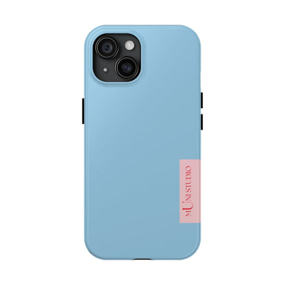 Muni Studio Phone Case iPhone 15 HORIZON BLUE, Tough Phone Case