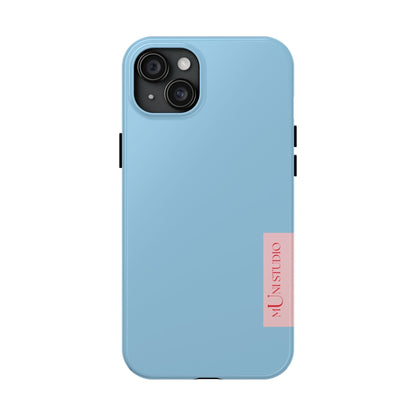 Muni Studio Phone Case iPhone 15 Plus HORIZON BLUE, Tough Phone Case