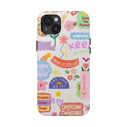 Muni Studio Phone Case iPhone 15 Plus YOU CAN DO IT, Tough Phone Case