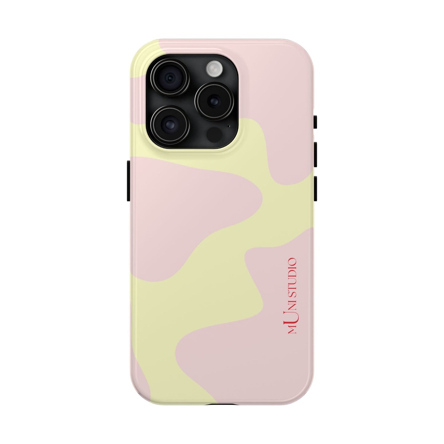Muni Studio Phone Case iPhone 15 Pro CREAM PUFF, Tough Phone Case