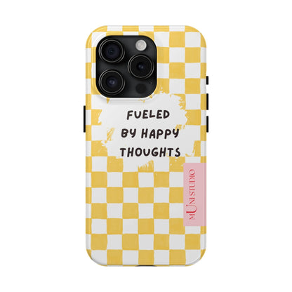 Muni Studio Phone Case iPhone 15 Pro HAPPY, Tough Phone Case