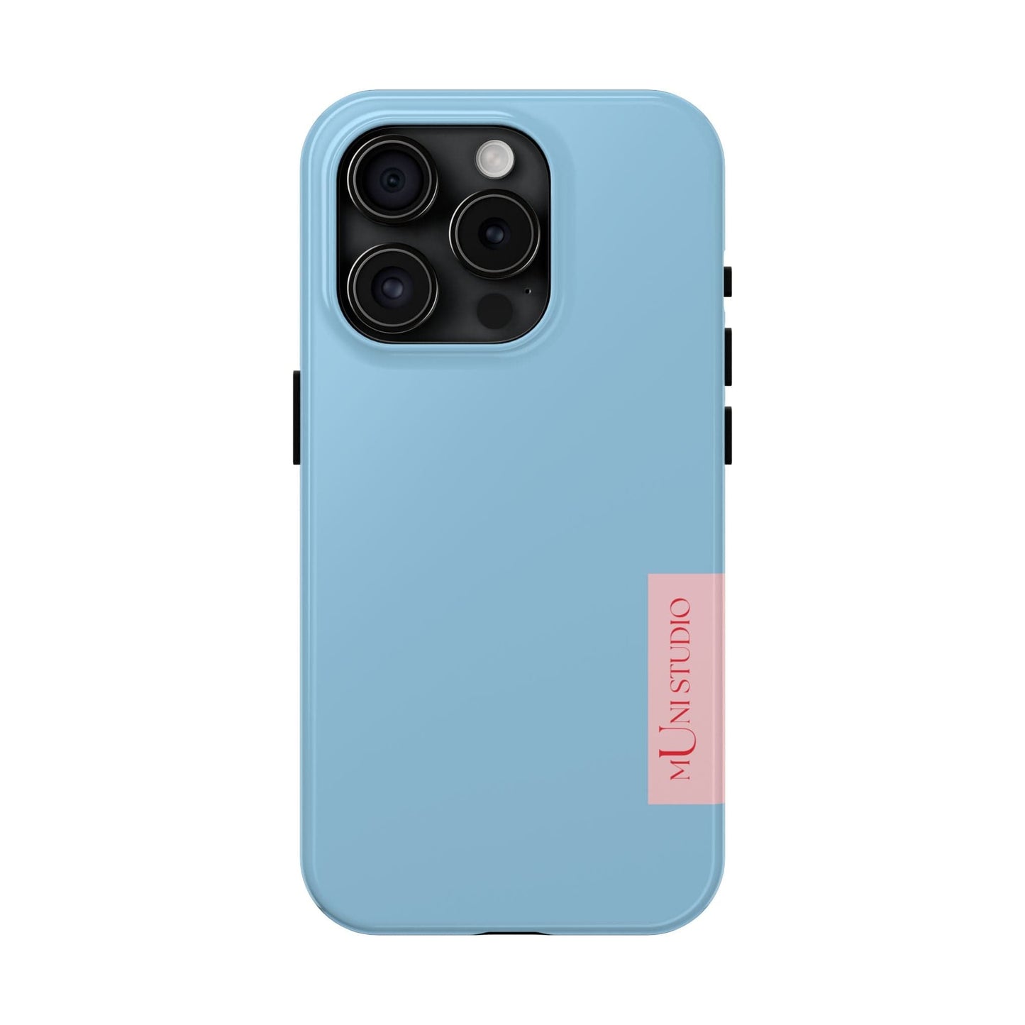 Muni Studio Phone Case iPhone 15 Pro HORIZON BLUE, Tough Phone Case