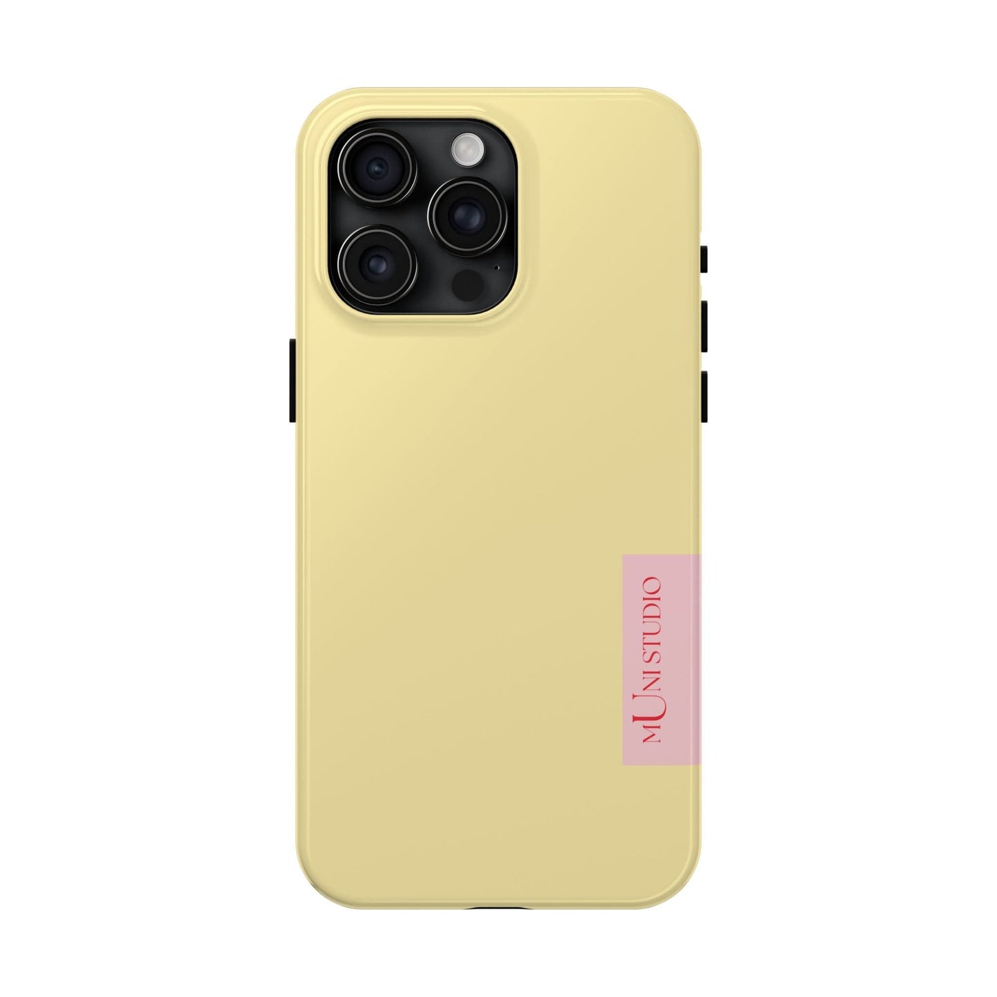 Muni Studio Phone Case iPhone 15 Pro Max BUTTER YELLOW, Tough Phone Case