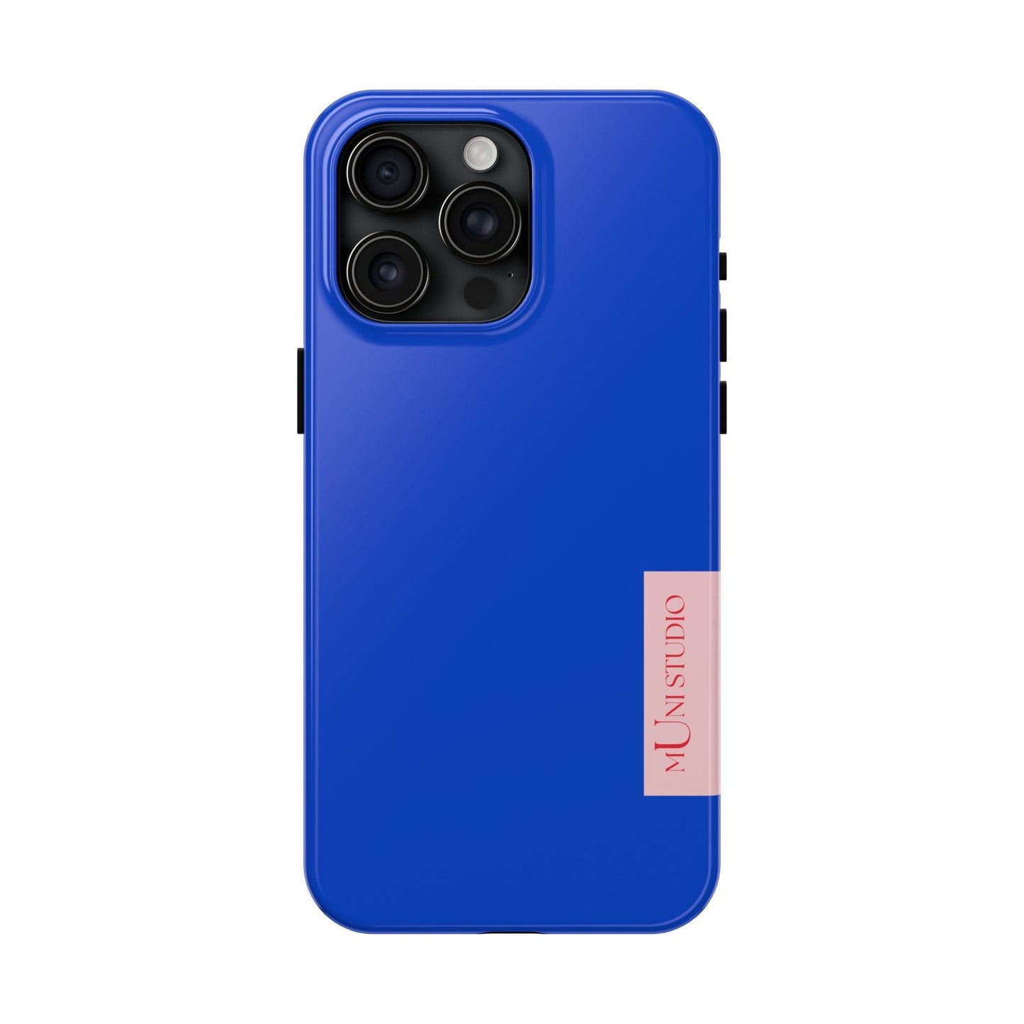 Muni Studio Phone Case iPhone 15 Pro Max DAZZLING BLUE, Tough Phone Case