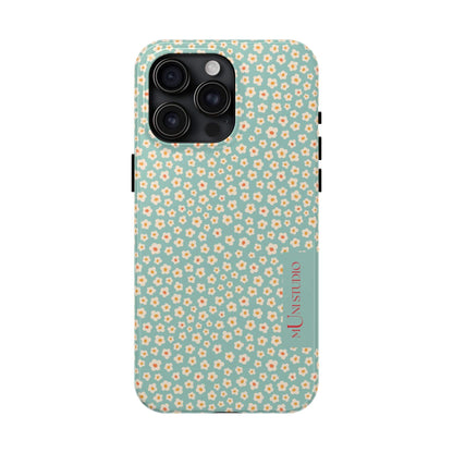 Muni Studio Phone Case iPhone 15 Pro Max FLOWER MATCHA, Tough Phone Case