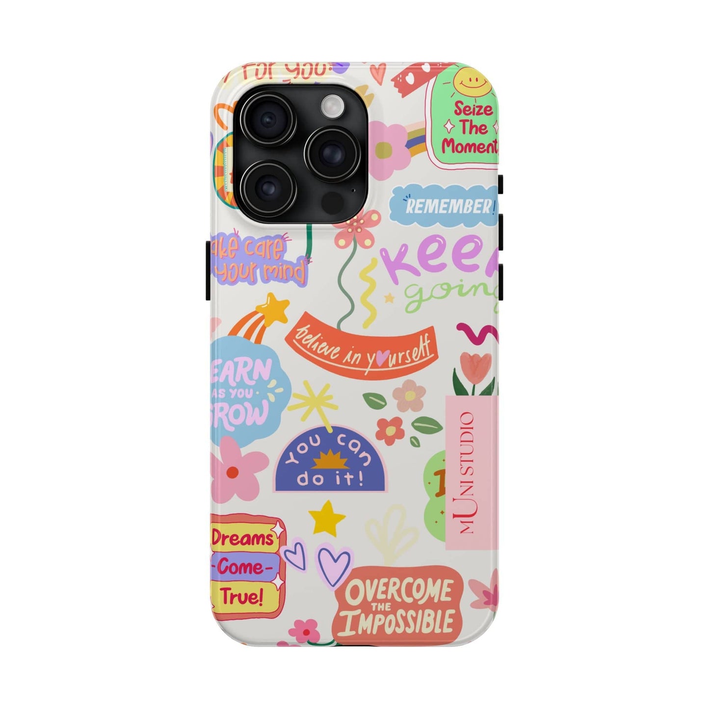 Muni Studio Phone Case iPhone 15 Pro Max YOU CAN DO IT, Tough Phone Case