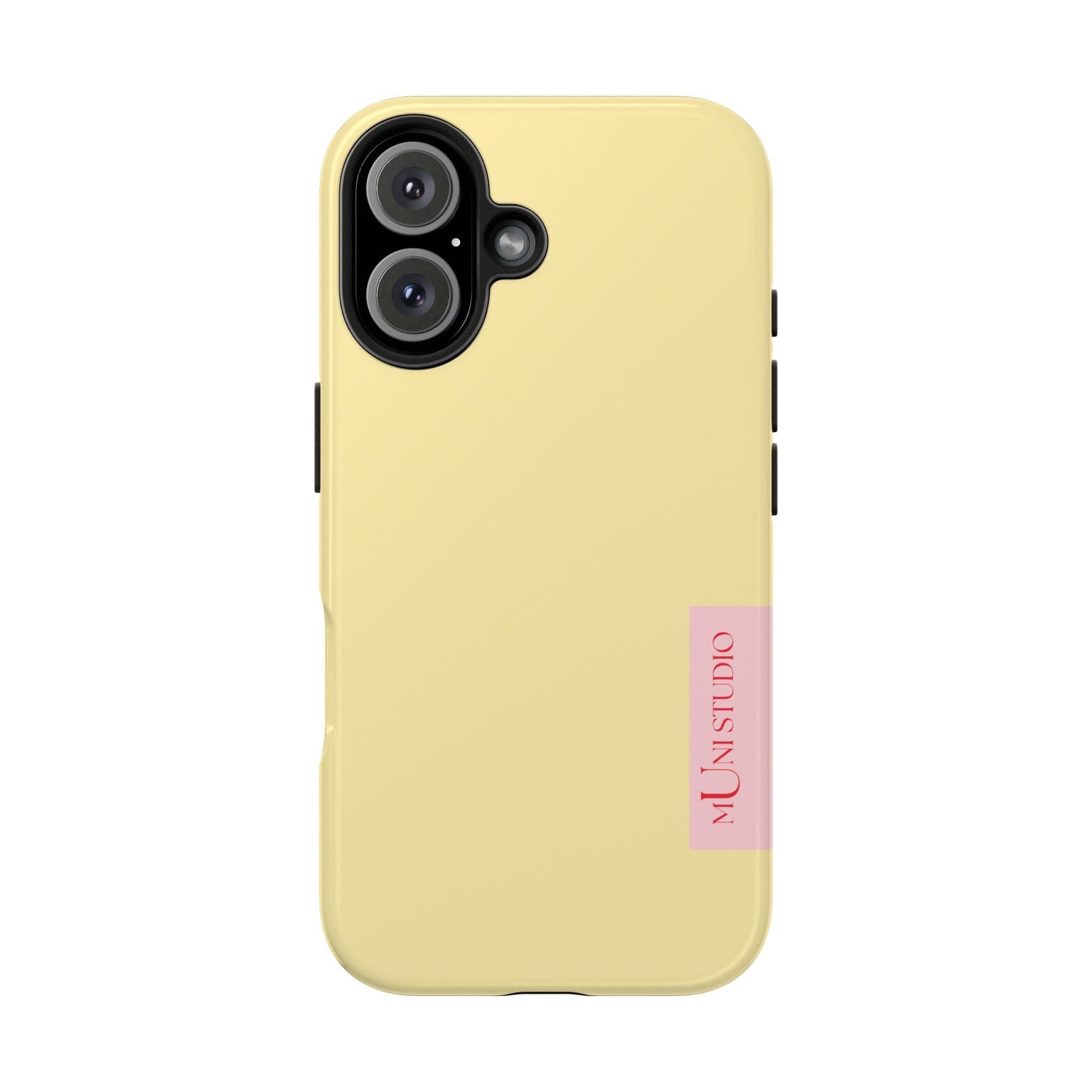 Muni Studio Phone Case iPhone 16 BUTTER YELLOW, Tough Phone Case