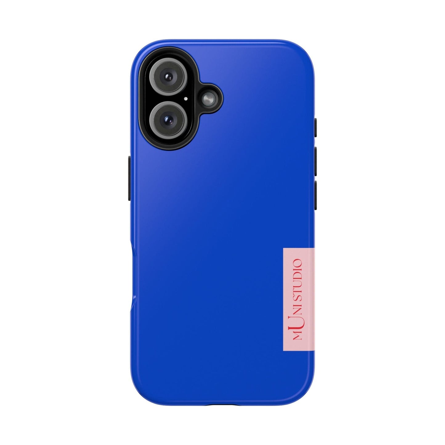 Muni Studio Phone Case iPhone 16 DAZZLING BLUE, Tough Phone Case